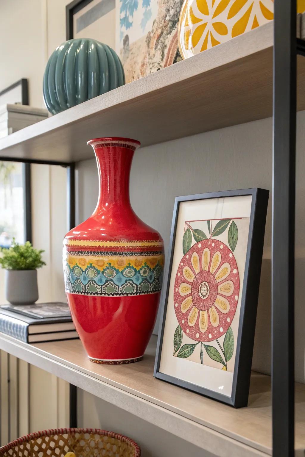 A splash of color injects excitement.