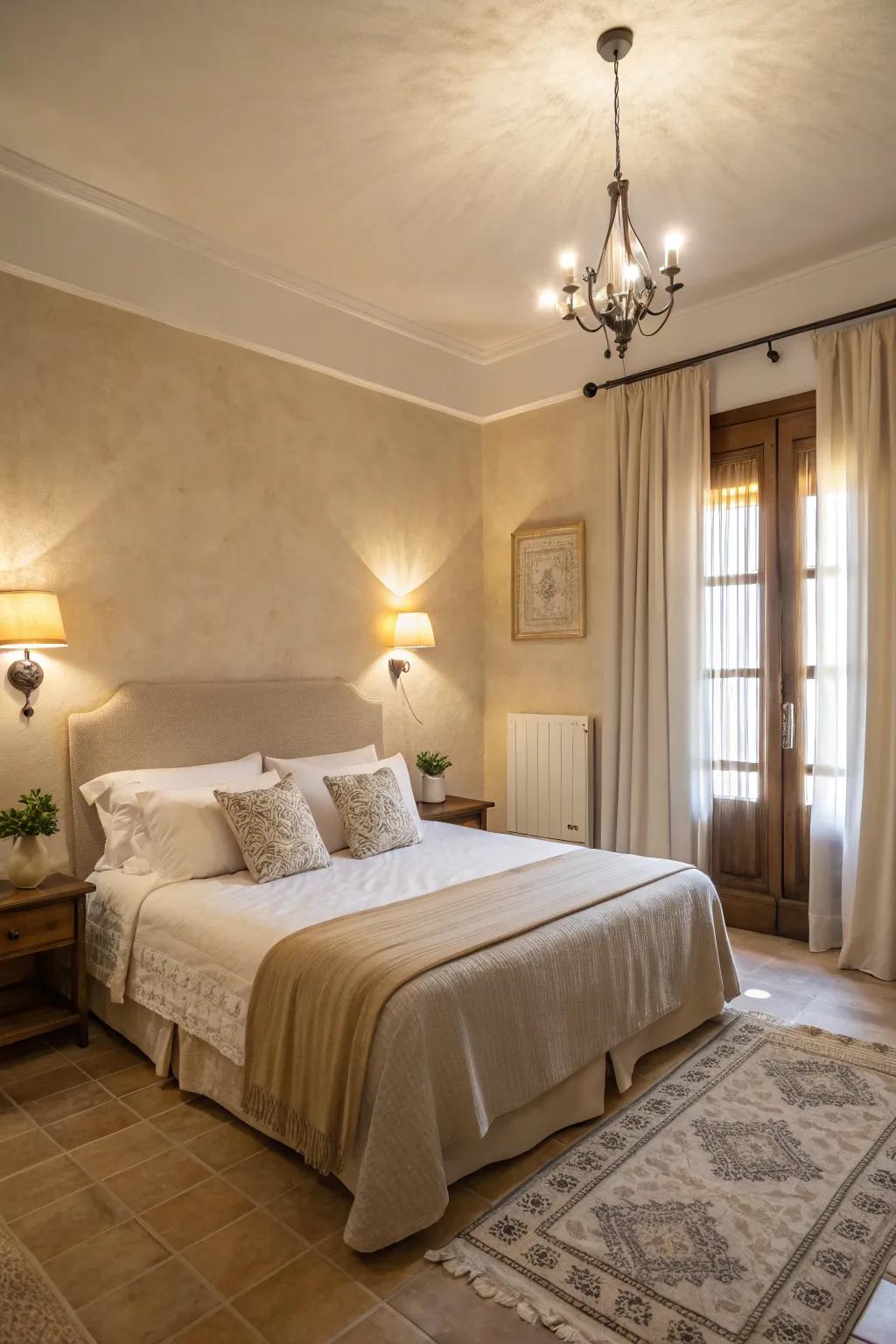 Neutral shades foster a peaceful and spacious atmosphere in any area.