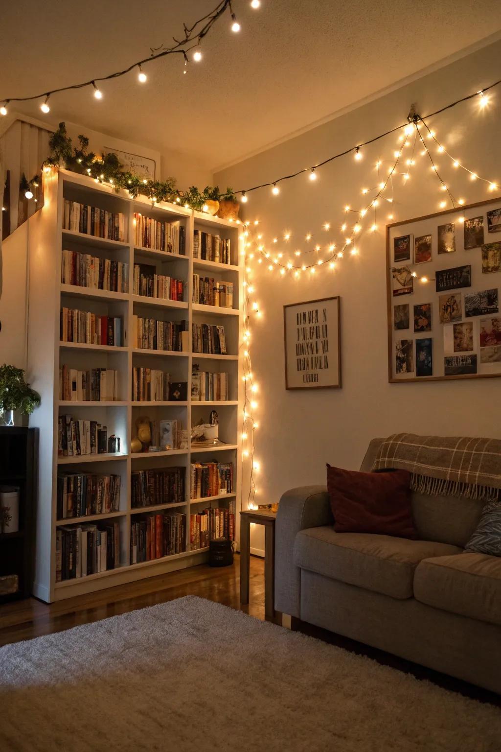 Enchanting lights that brighten the space with holiday magic.