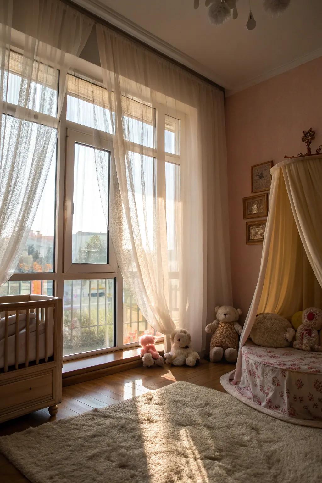 Natural light makes a bright and inviting mood.
