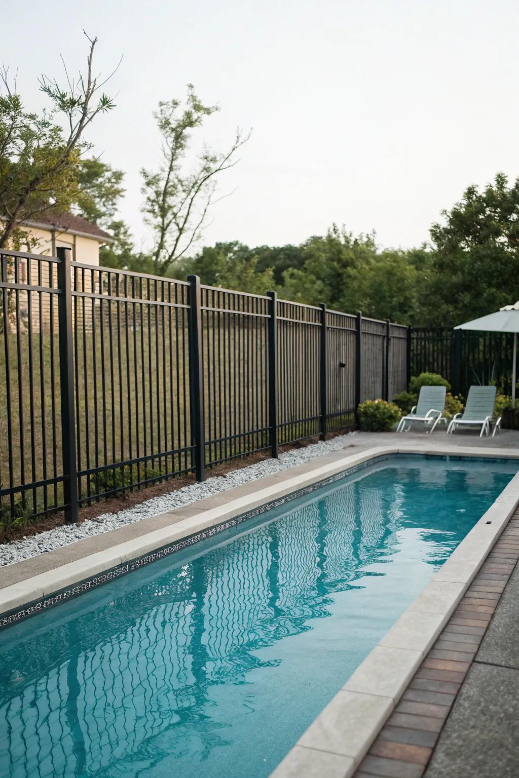 Seclusion enclosures fashion a sequestered and tranquil pool zone.
