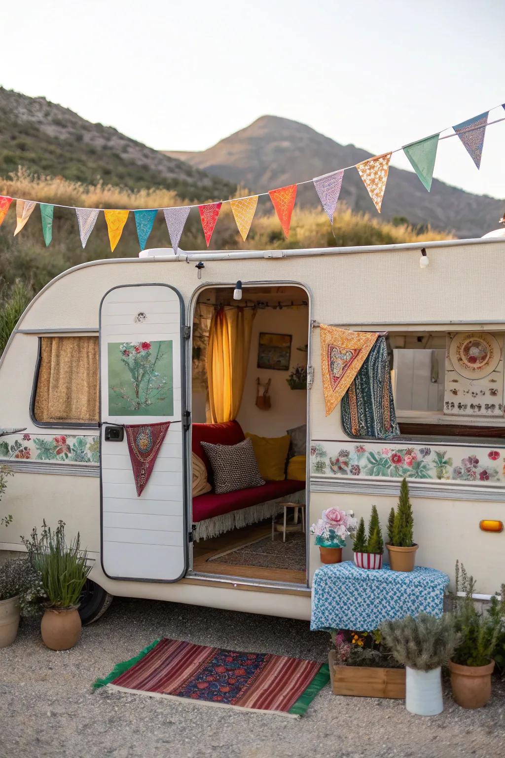 Personalized decor that makes the RV seem like home.