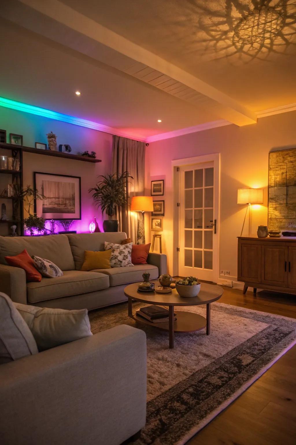 Intelligent illumination fostering energetic environments inside a dwelling.