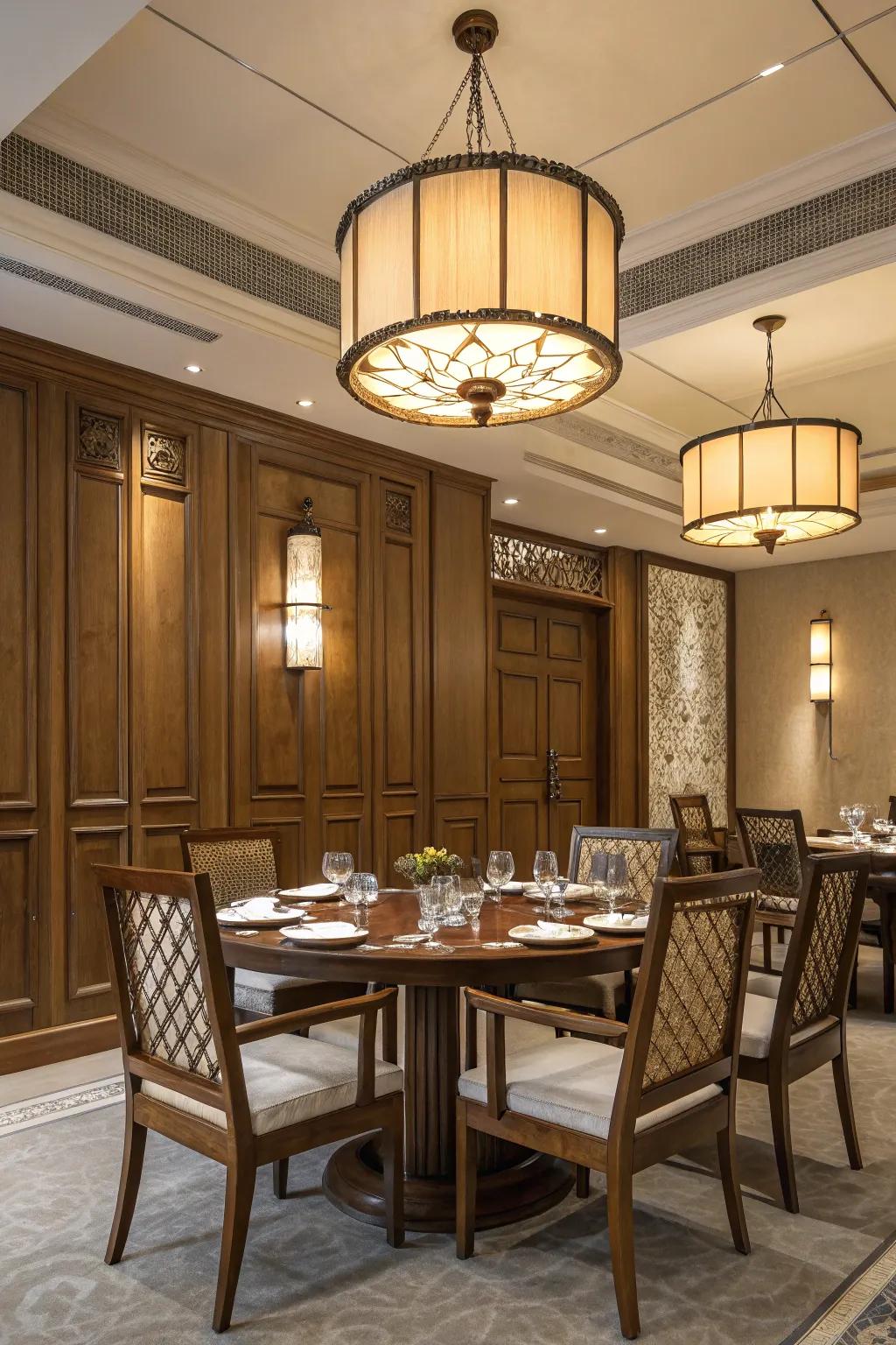 A combination of contemporary and classic components achieves a balanced design.