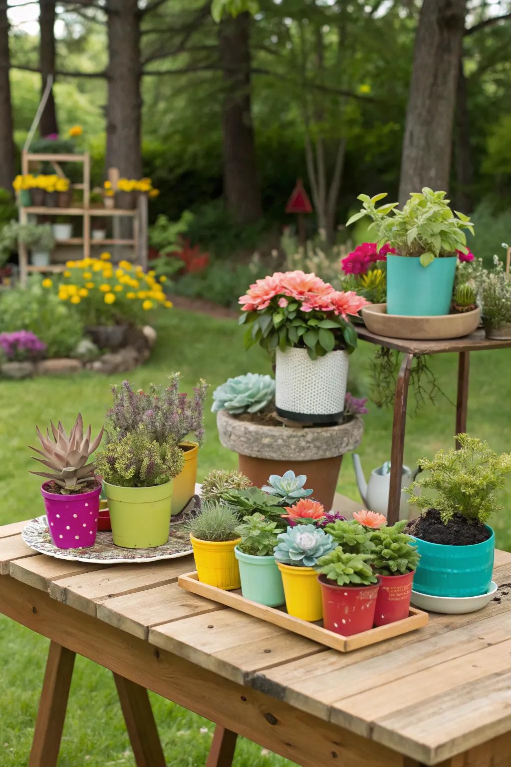 DIY projects turn artificial plants into customized art.