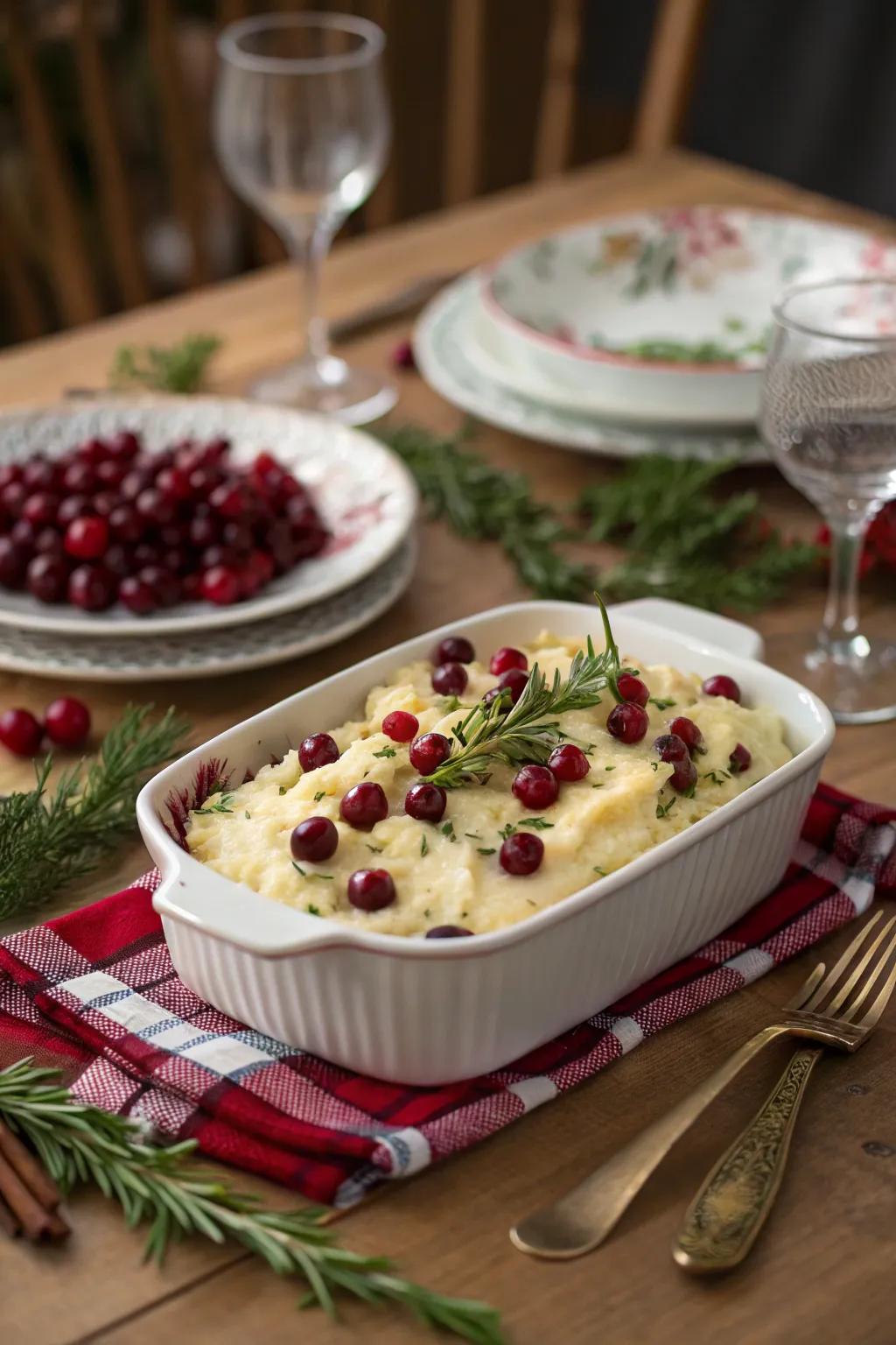 Cranberry turkey casserole adds a sweet surprise to your extra food.