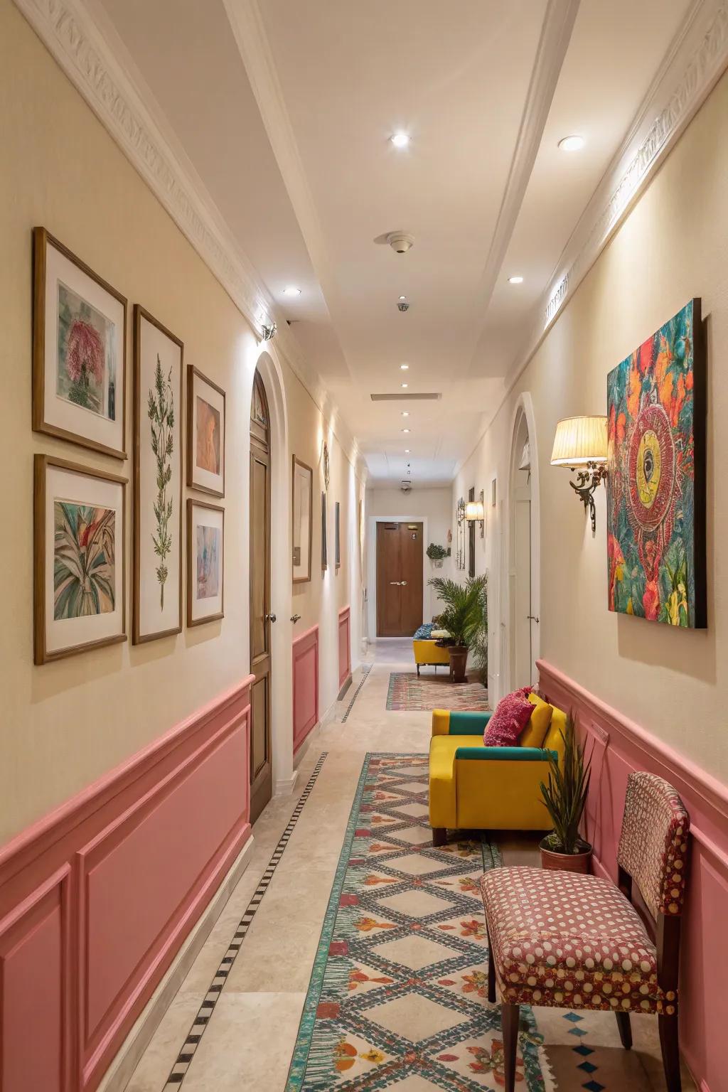 A matching color theme joins the design components and enhances the area.