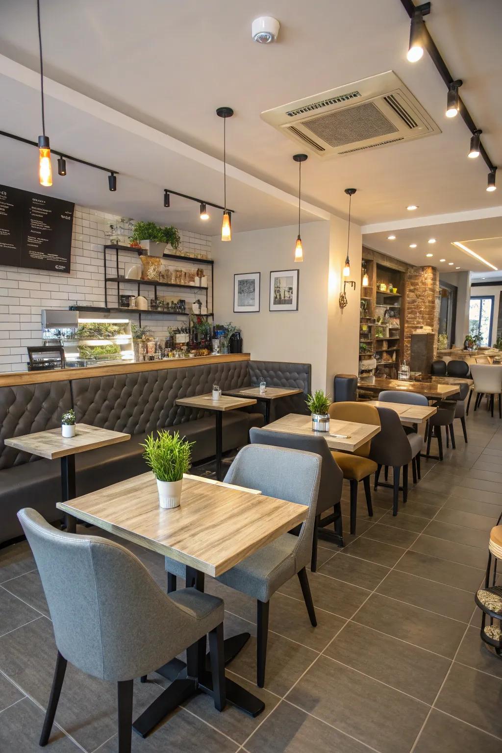 Functional furnishings balance style and comfort.