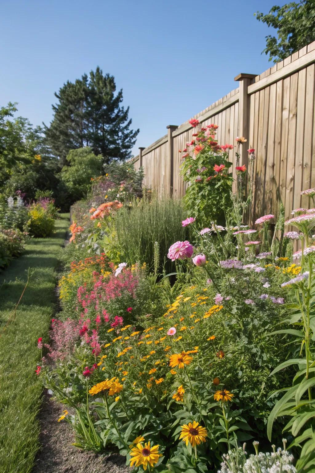 Perimeters rich with perennials frame the garden perfectly.