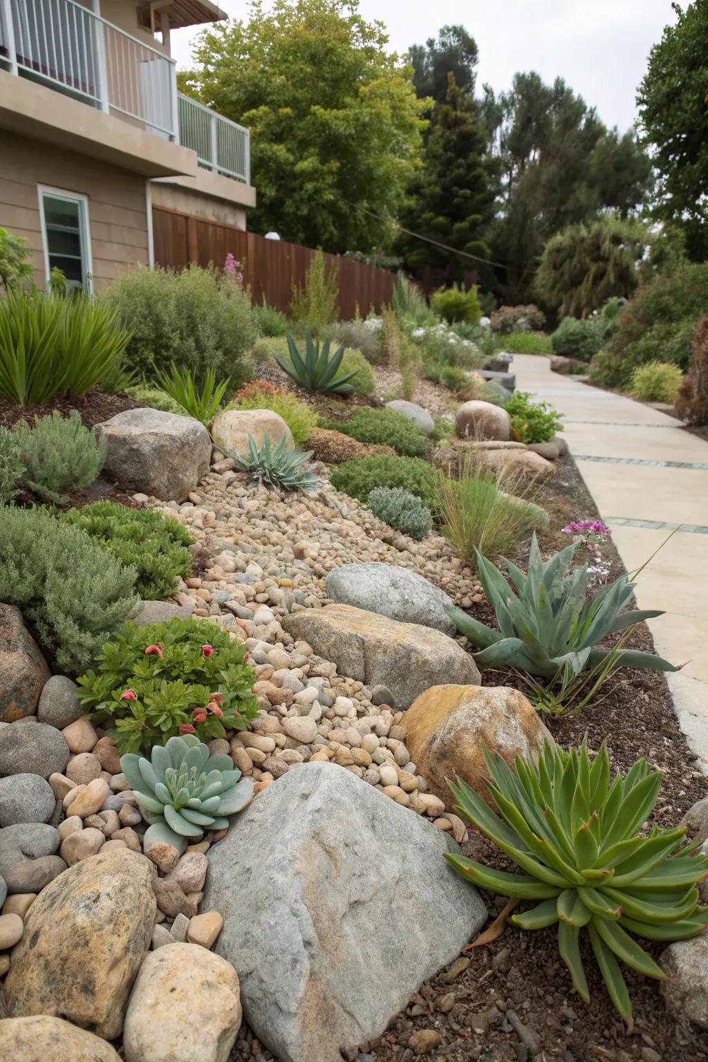 Rock gardens need little care and add natural beauty.