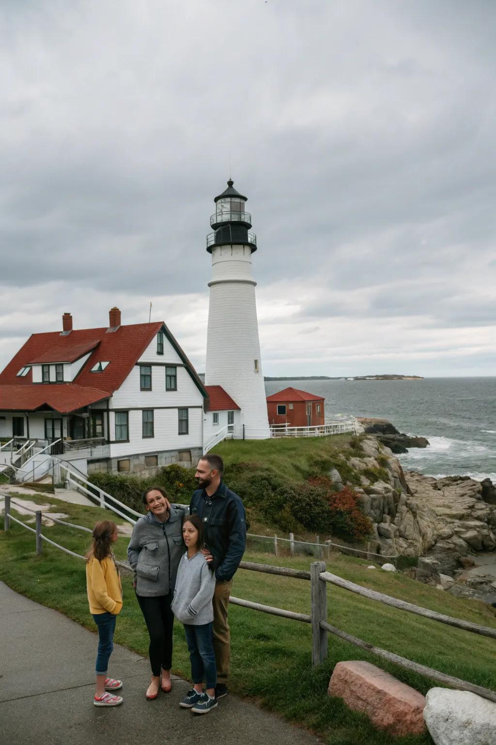 Discovering the iconic lighthouses along the Maine coast.