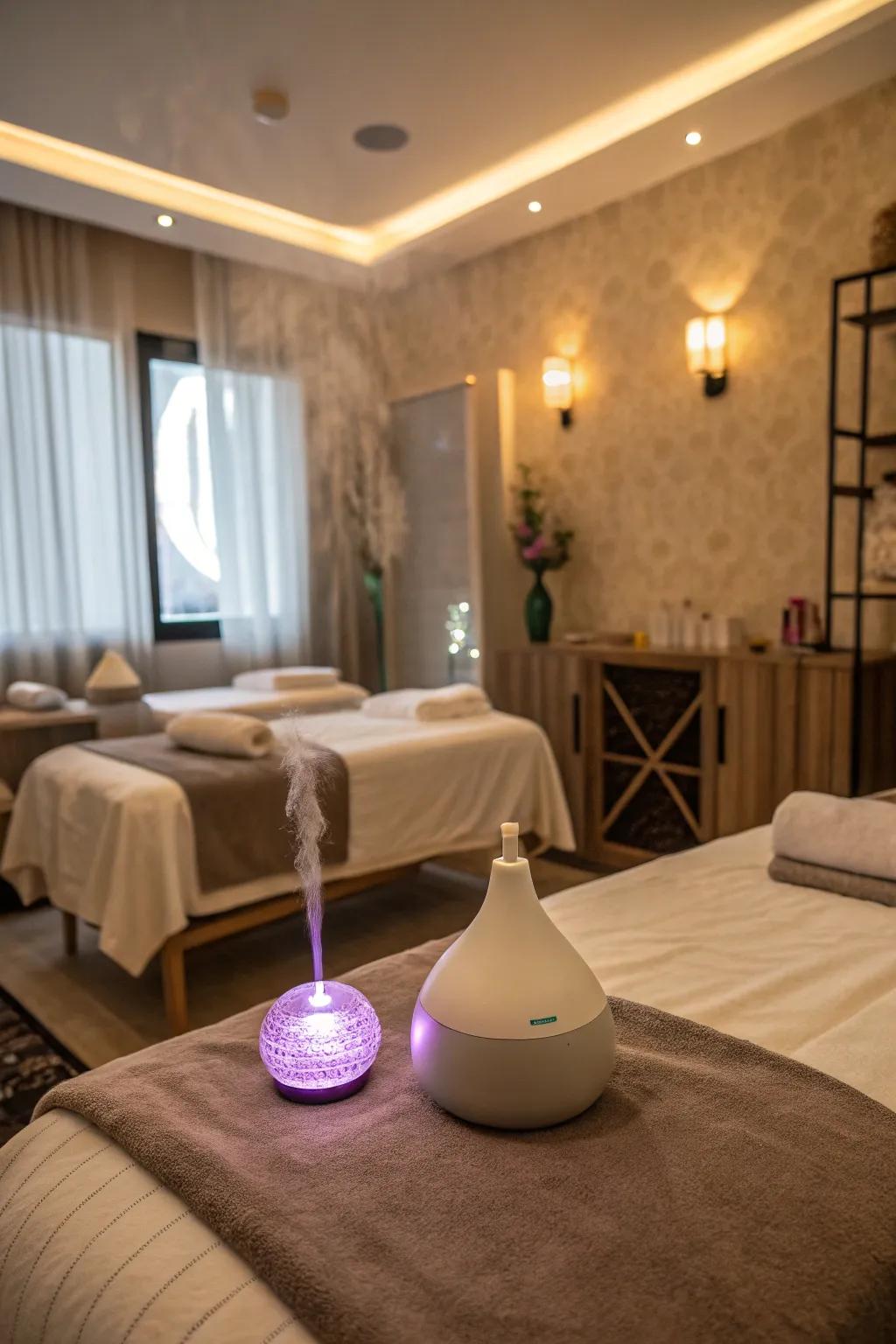Aromatherapy introduces a lavish touch to relaxation.