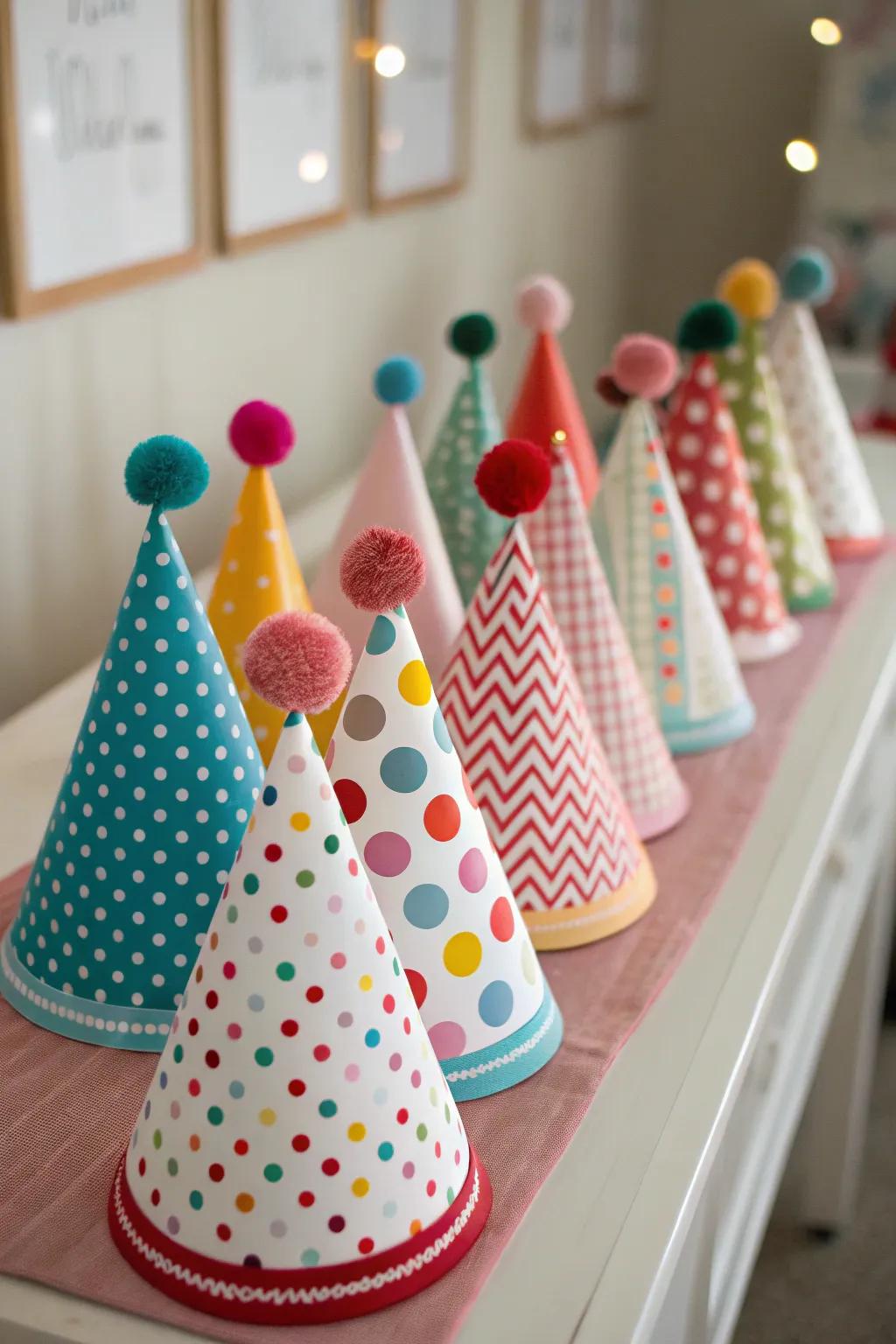 Mini celebration cones introduce added cheer to any celebration.