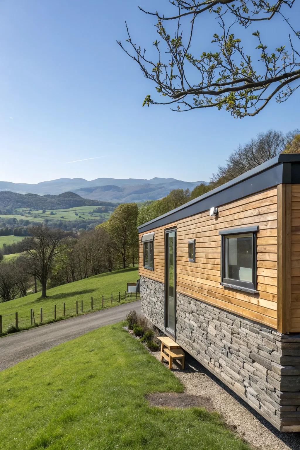 Experiment with blended materials for a singular design.