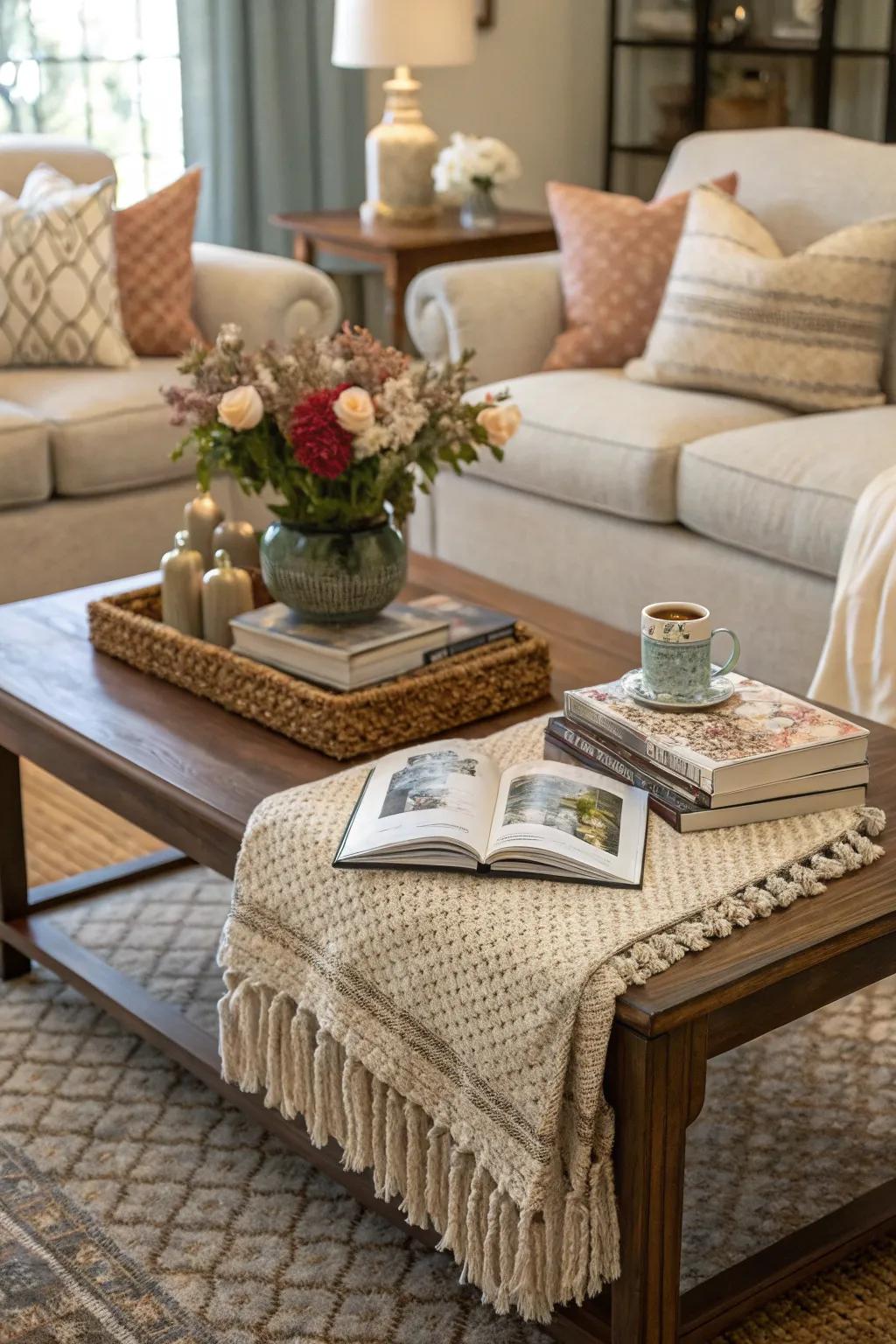 Texture enriches your living room decor with dimension and coziness.