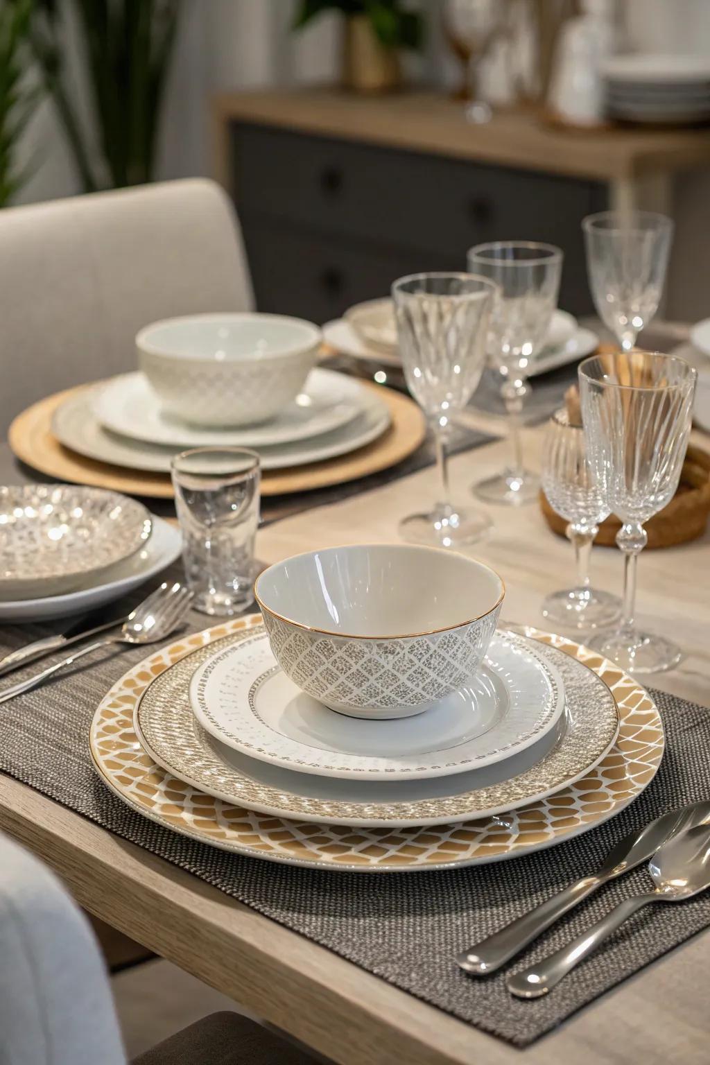 Stratified arrangements impart profundity and sophistication to your table.