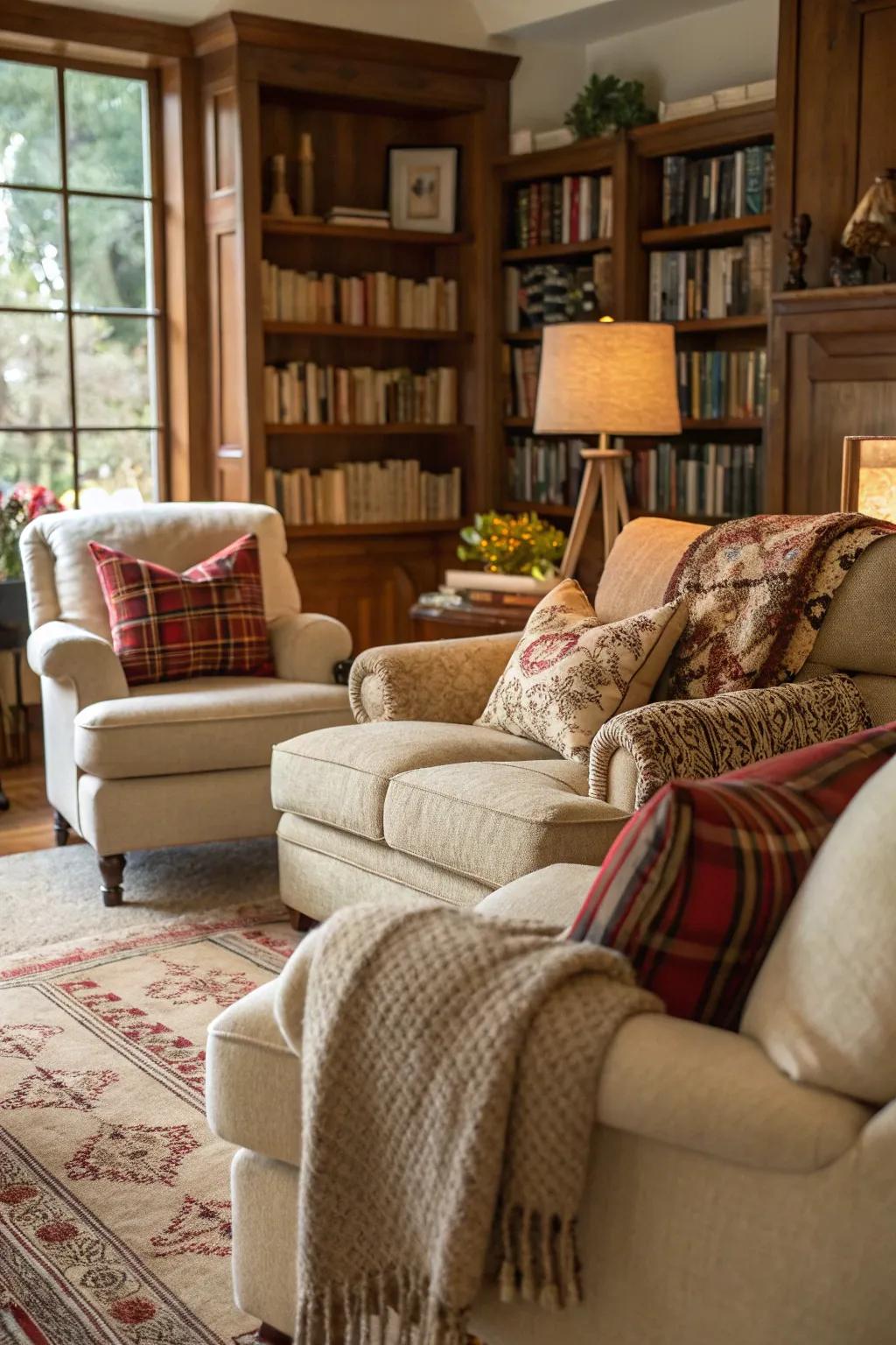 You need comfortable seating to make a living room feel welcoming.