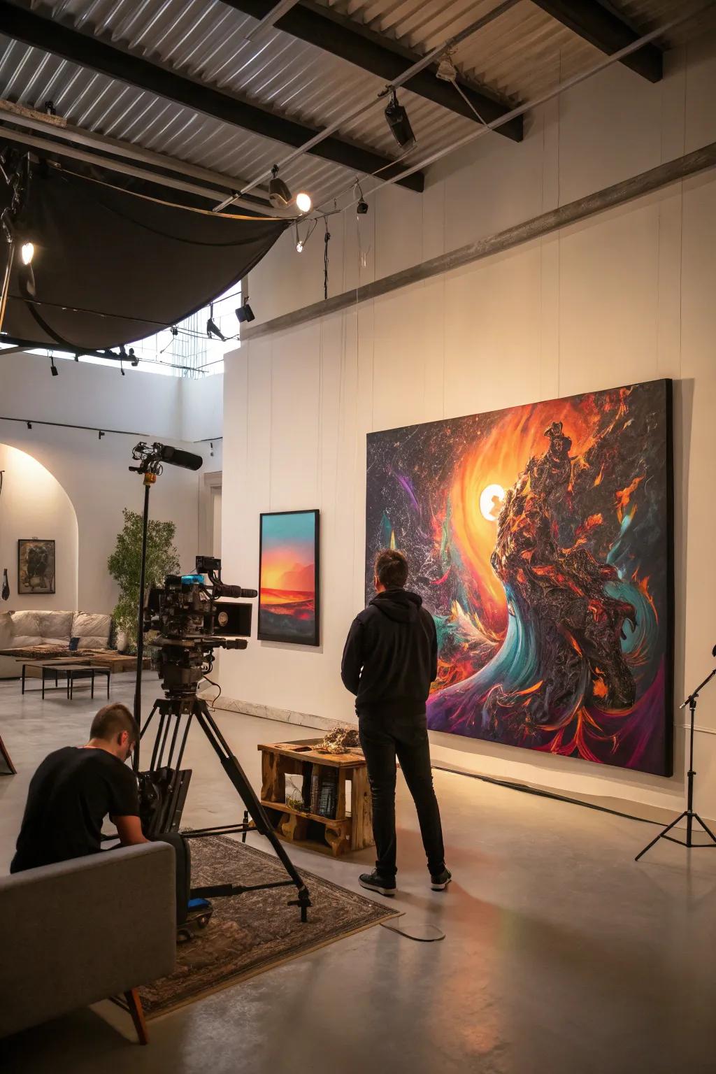 A studio showcasing a dreamlike movie art piece.