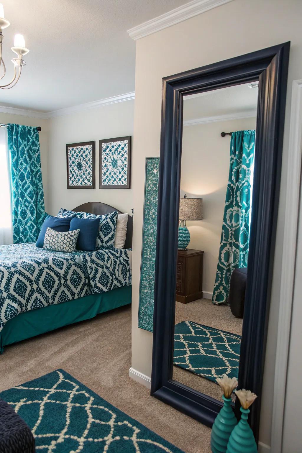 Mirrors enhance both space and light, beautifying your room’s charm.