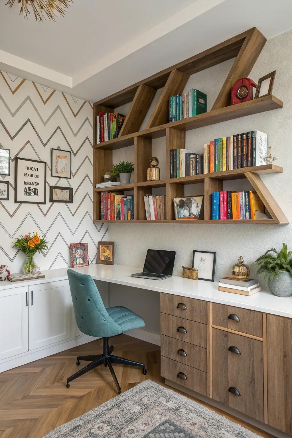 Serpentine racks inject a playful and spirited feature into your office.