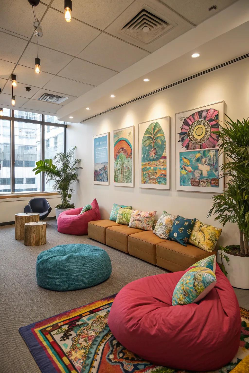 Bright accents introduce a hint of energy and warmth.