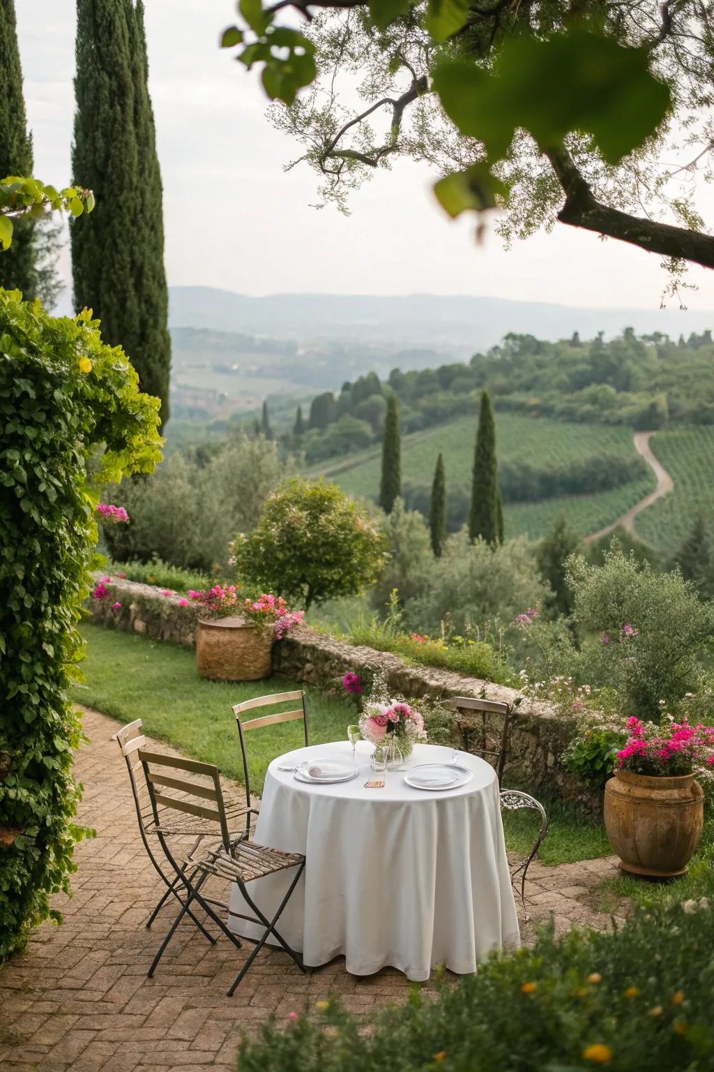 Relish tranquil moments within a picturesque garden setting.