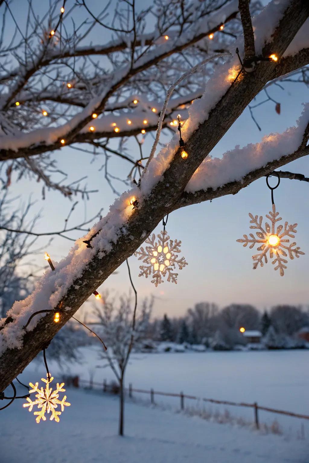 Impart a fragment of enchantment with quirky frost flake lights.