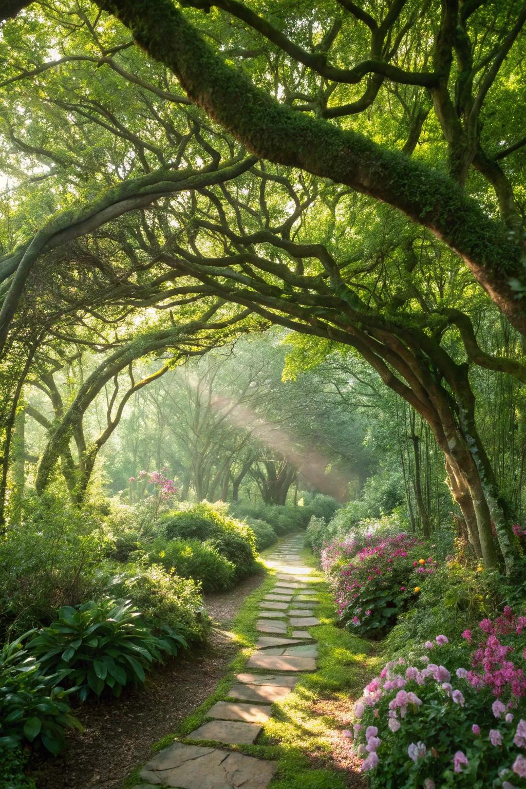 A bewitched woodland theme adds mystery and beauty.