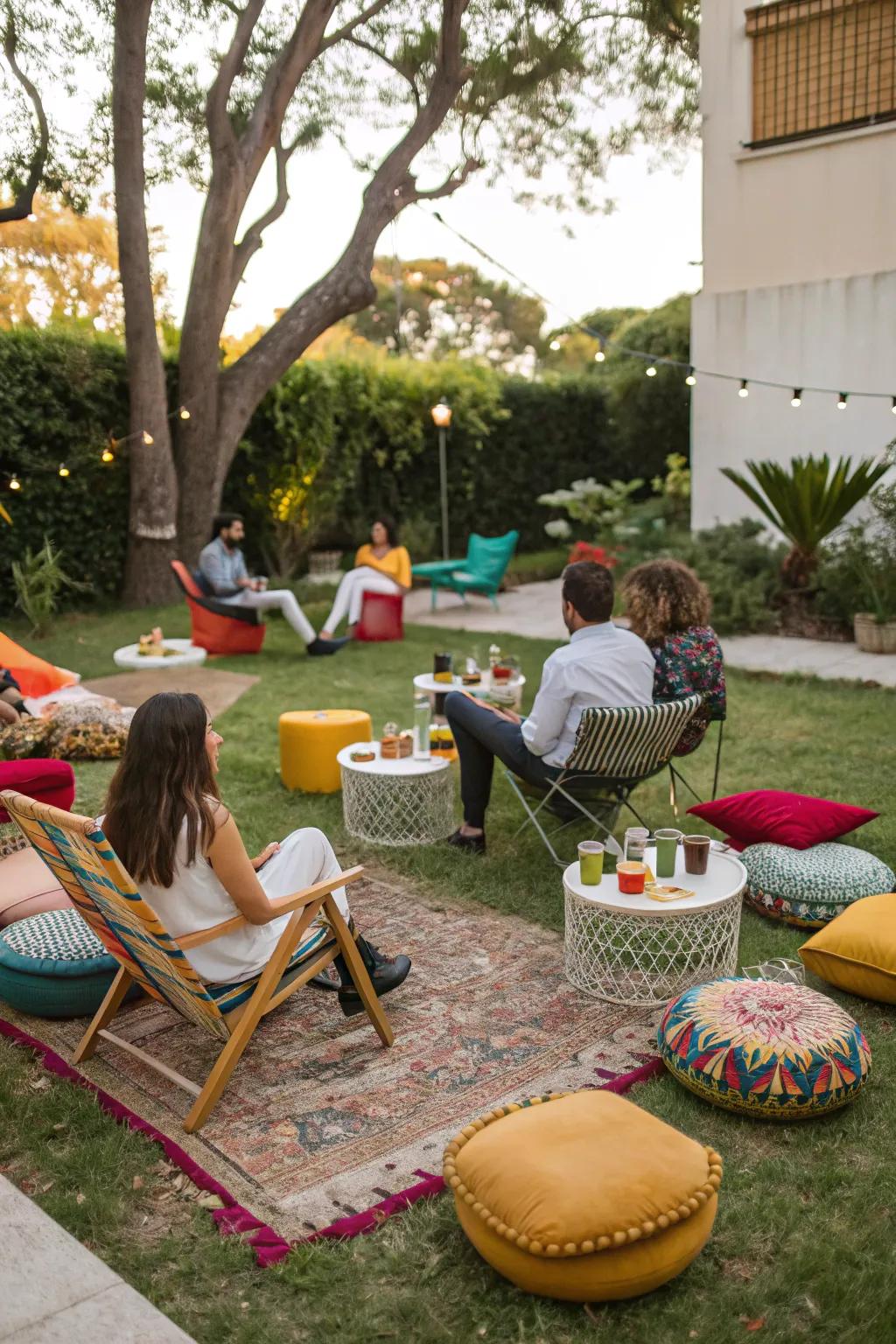 Forge a snug and welcoming seating vicinity for attendees.