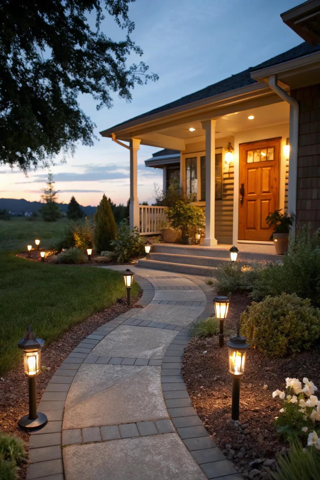 Pathway illumination ensures safety and enhances elegance.