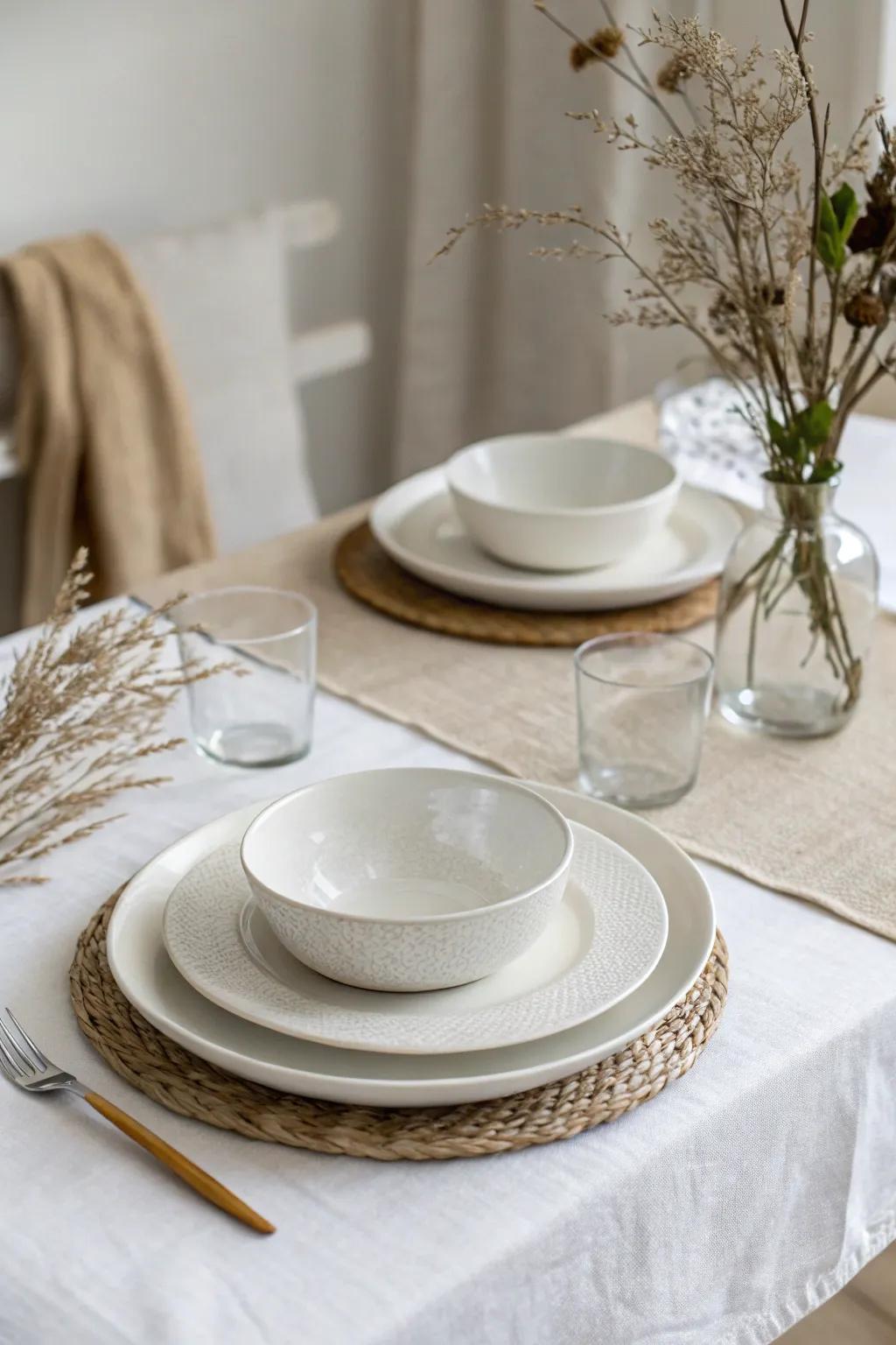 A minimalist approach cultivates an elegant and soothing ambiance.