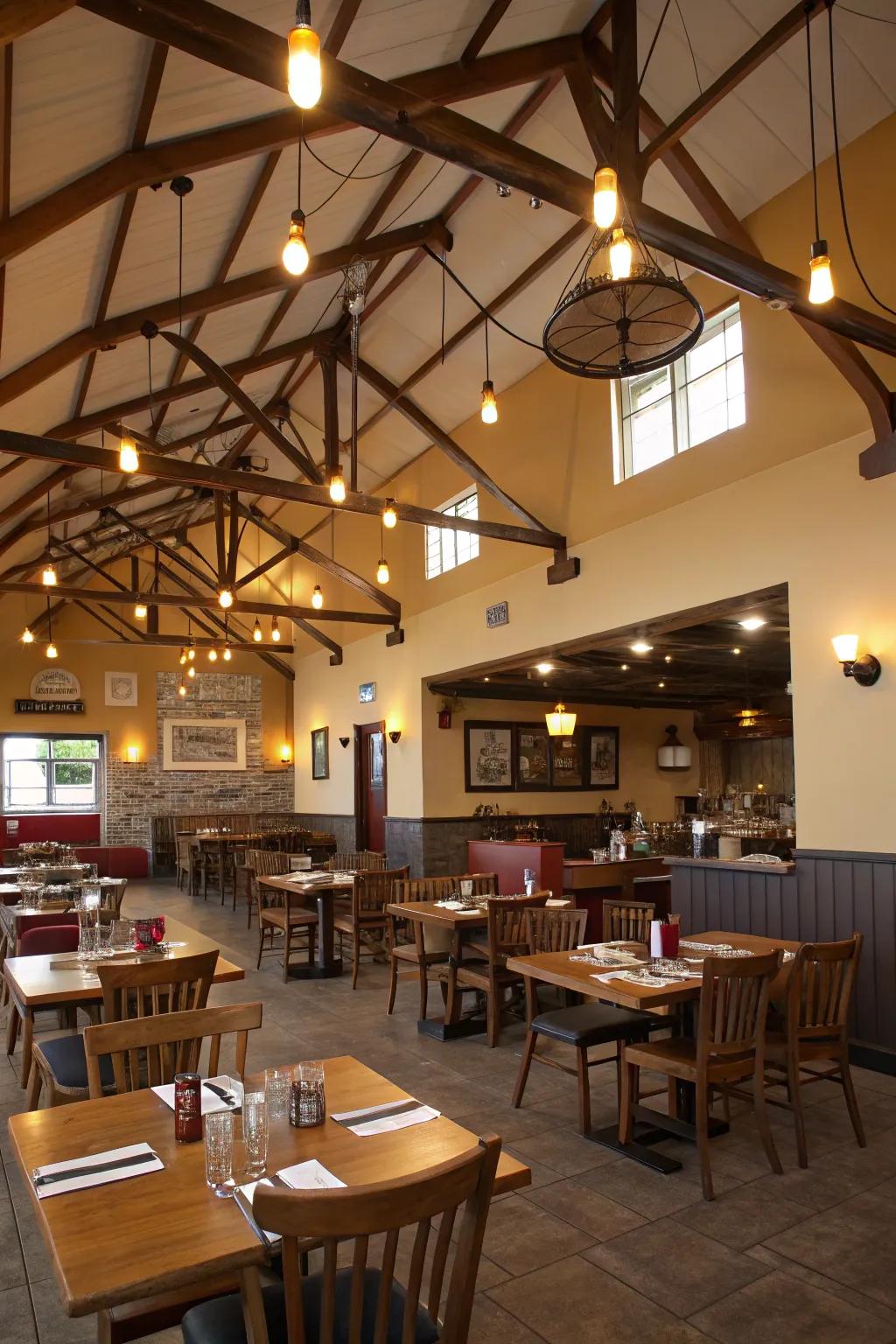 Layer illumination for an inviting culinary atmosphere.