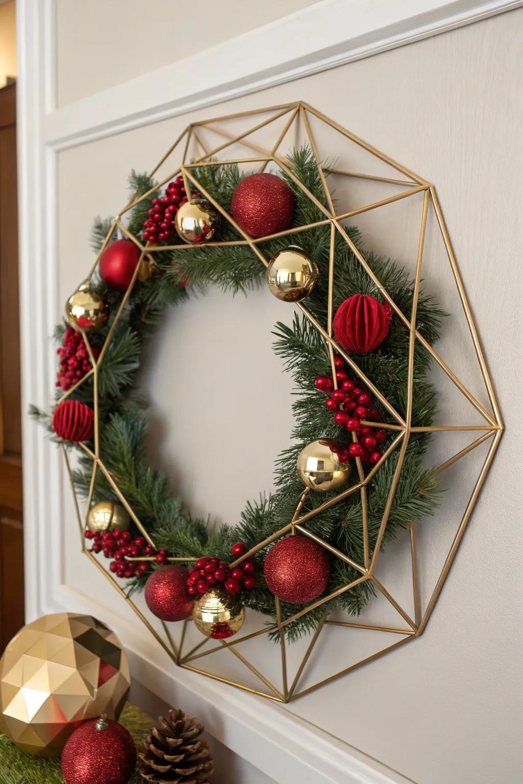 Distinctive and contemporary, incorporating a geometric design.