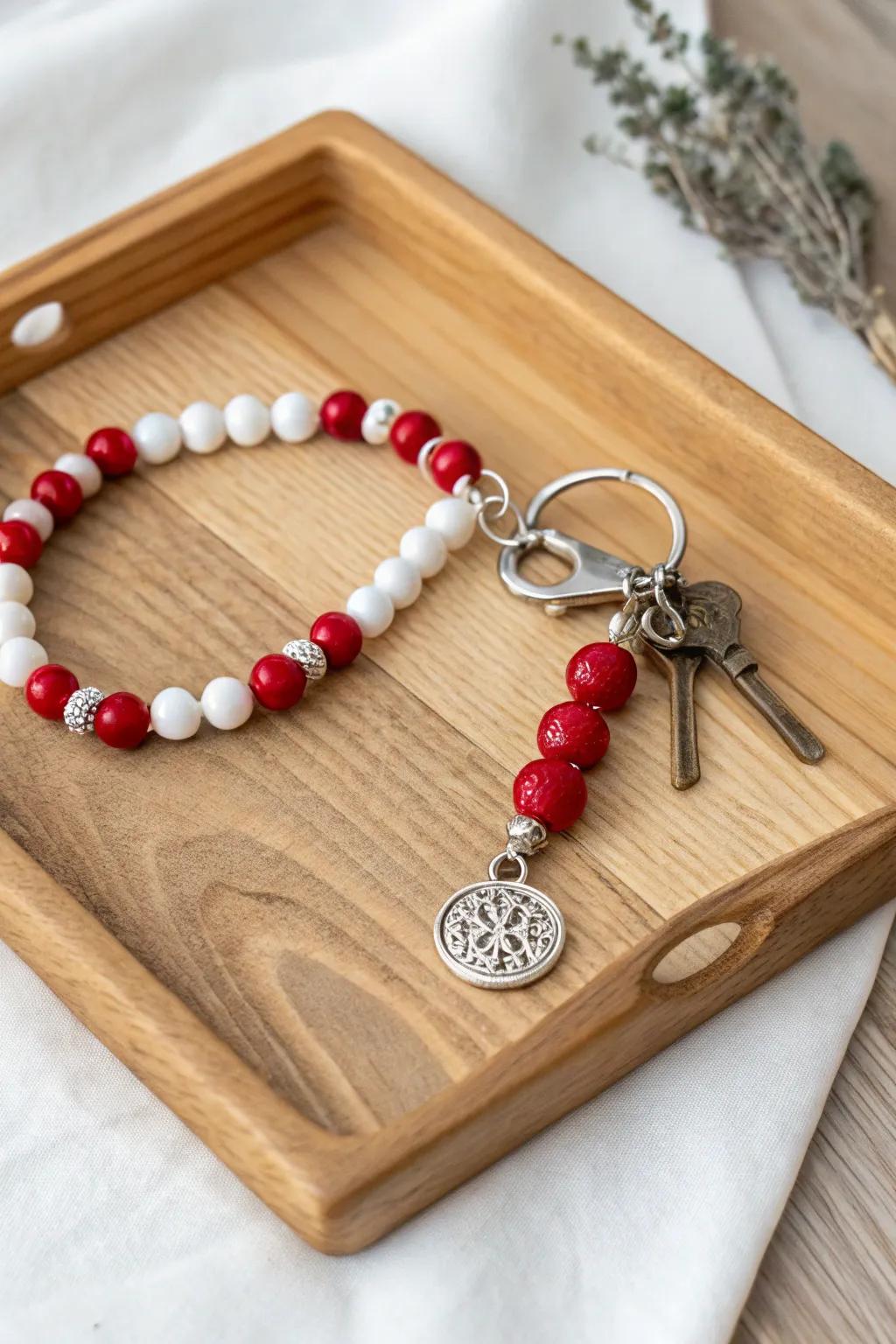 Create unique keyrings with a pearl twist.