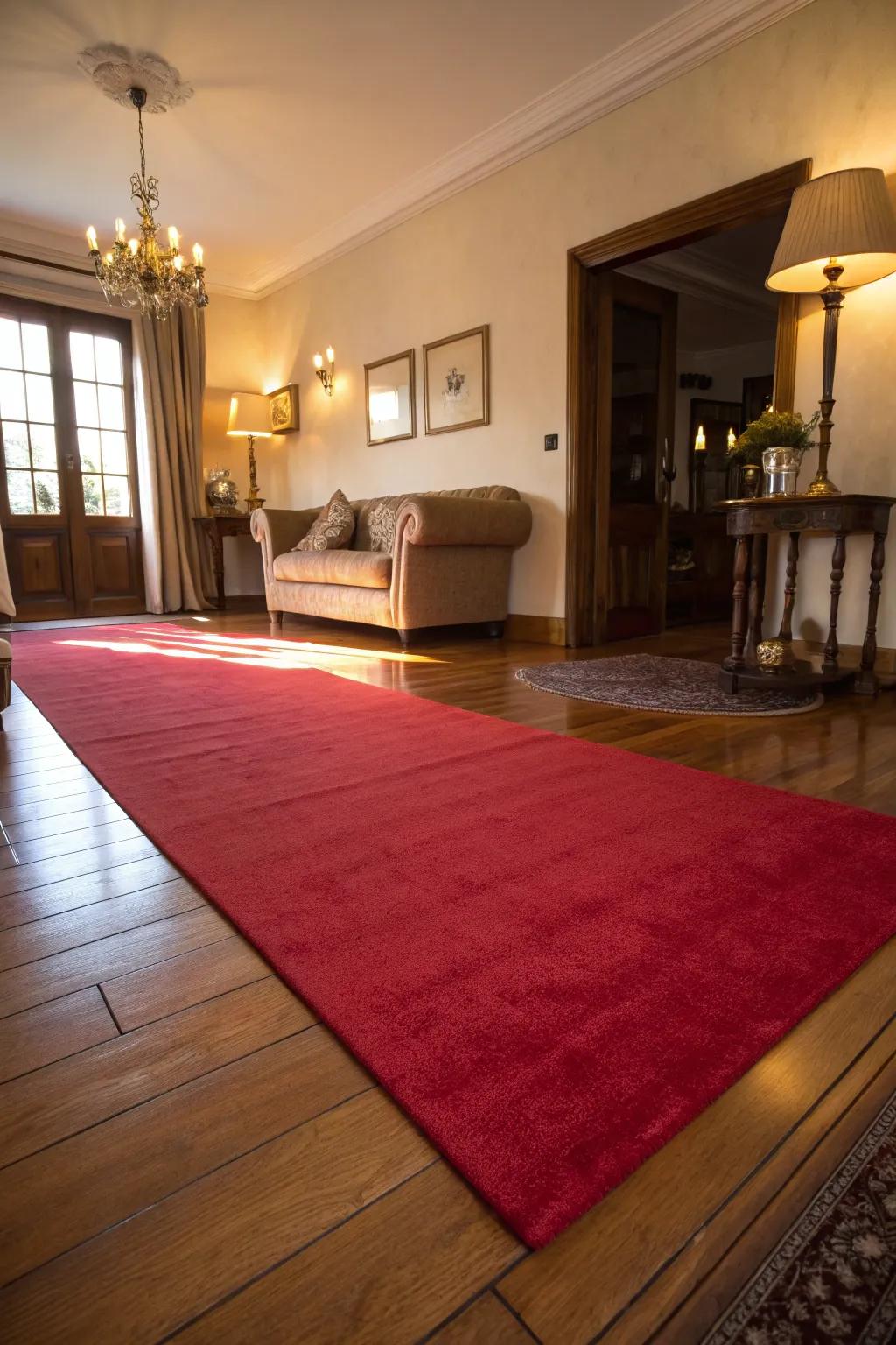 Layering enhances the depth and texture of this fashionable lounge.