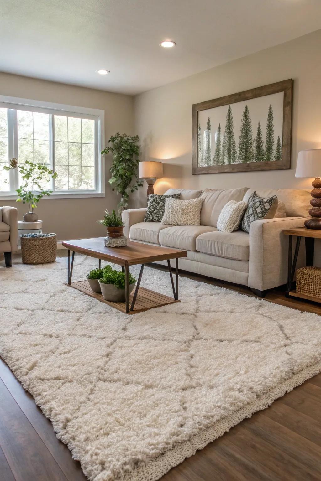 Mark out and warm up your space with a stylish floor covering.