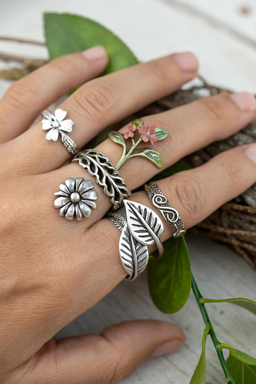 Collection of Nature-Inspired Rings
