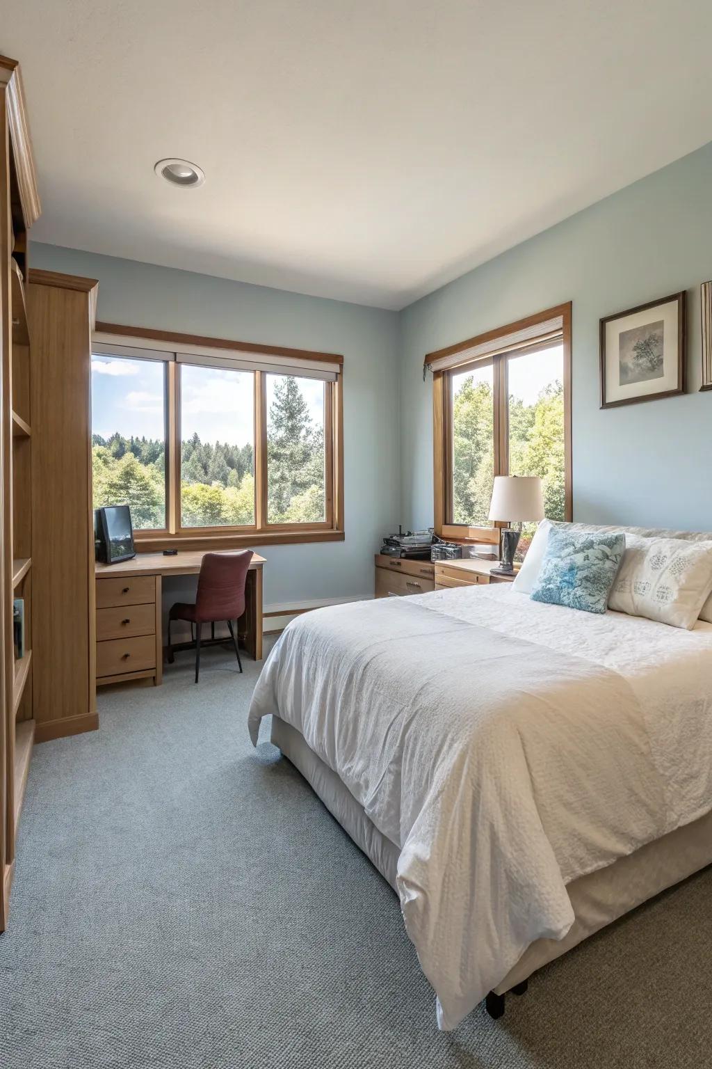 A spacious configuration fosters relaxation and intimacy.