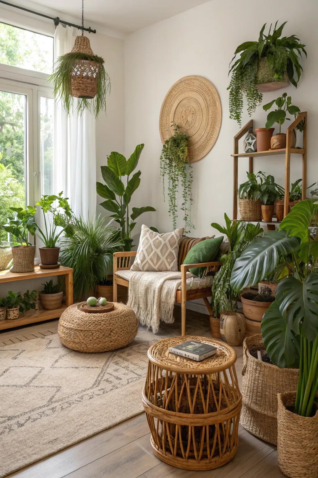 Organic components infuse life and vibrancy into your space.