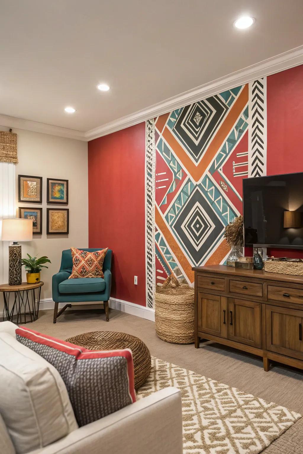 An attractive feature wall that revitalizes the space.
