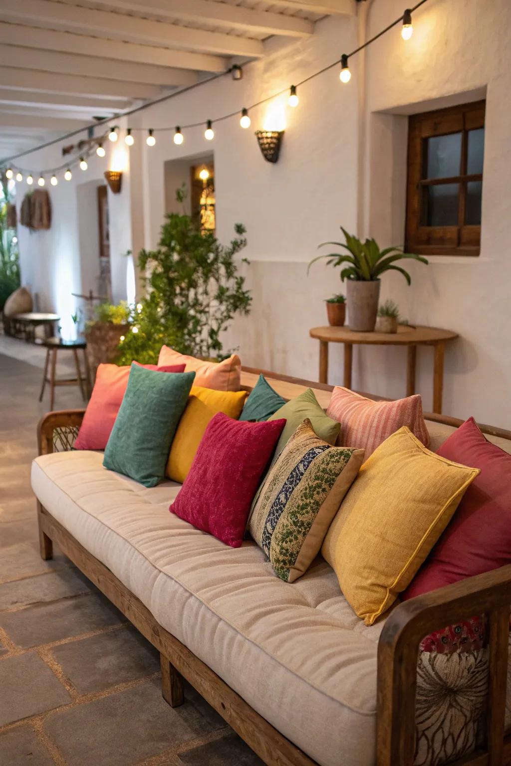 Sumptuous seating zones encourage relaxation and comfort.