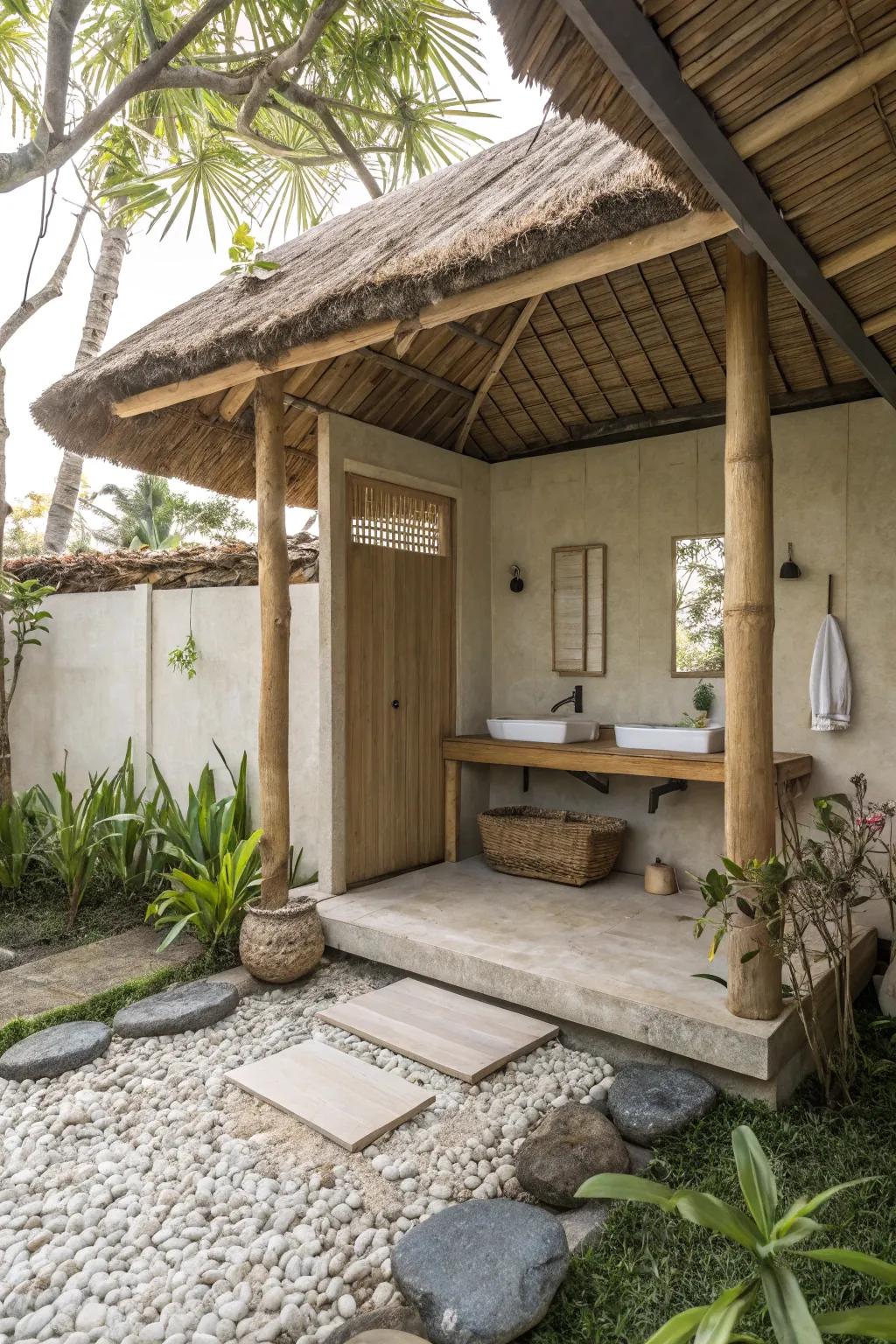 Minimalistic decor accentuates the inherent splendor of this rustic area.