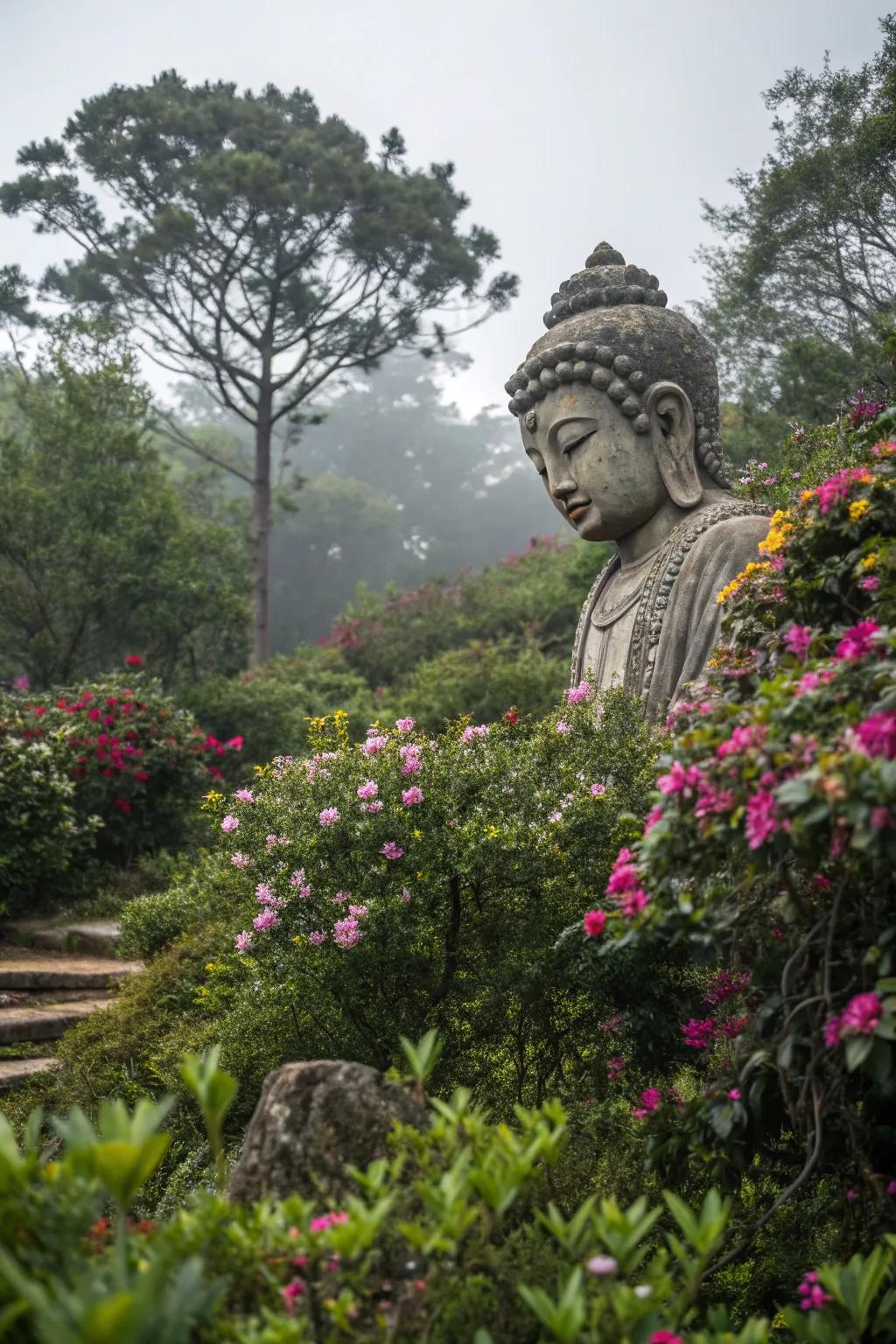 Inject intrigue with mysterious garden statues.