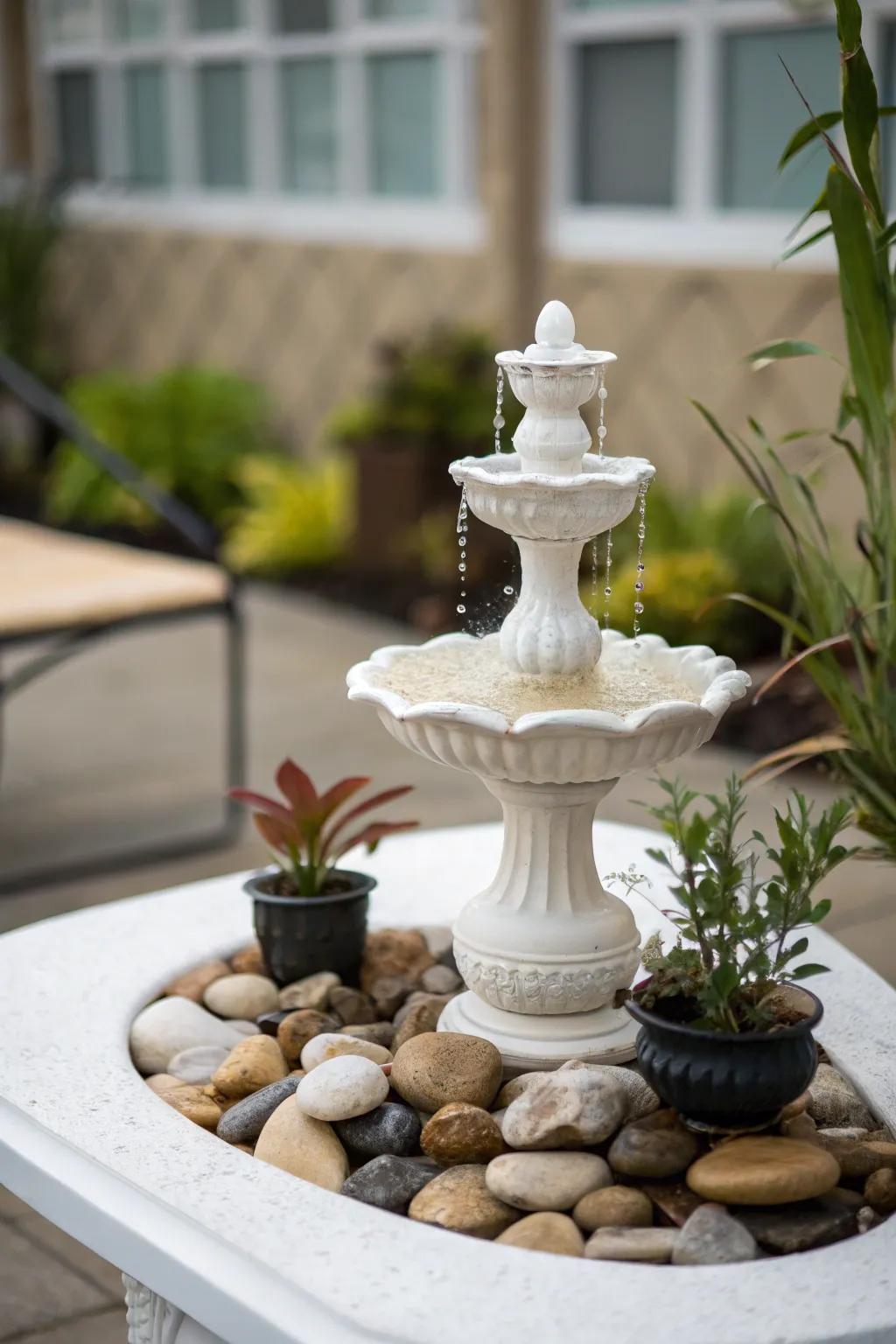 The calming result of aquatic aspects.