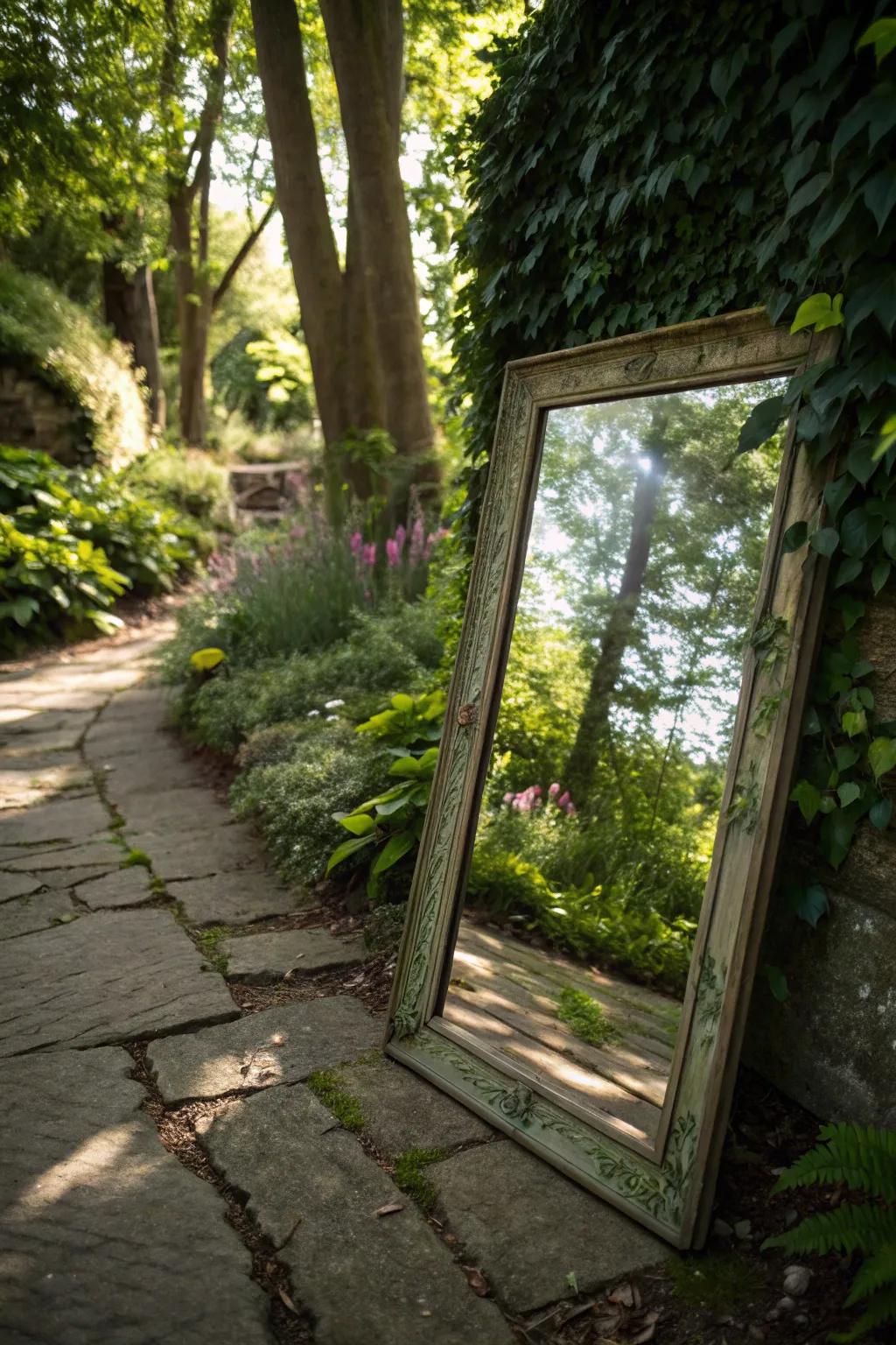 Mirrors possess the capability to visually broaden and brighten shaded zones.