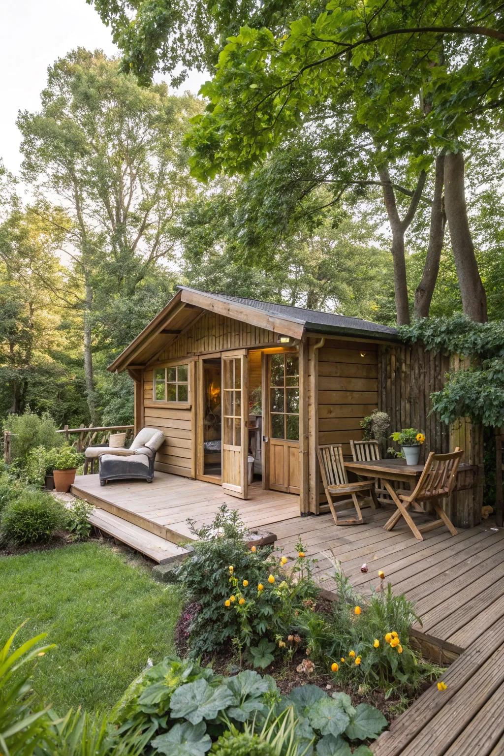 An outdoor patio extends your living area into the outdoors.