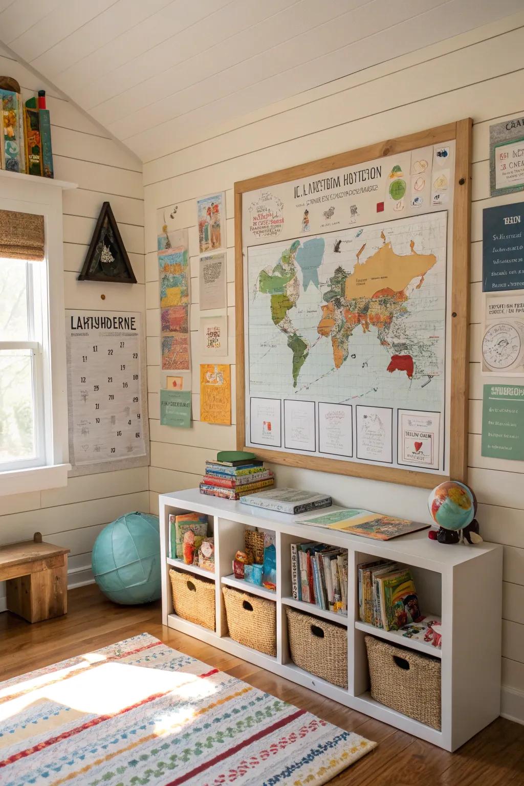 Make learning enjoyable with an educational beadboard memo board.