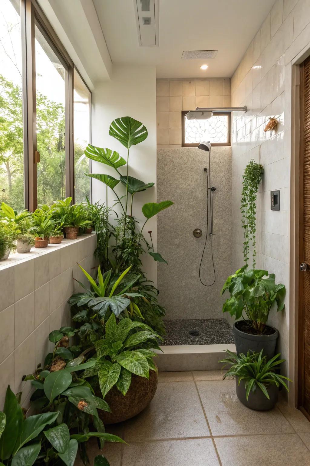 An assortment of botanical dimensions contributes magnitude and diversity to your shower ornamentation.