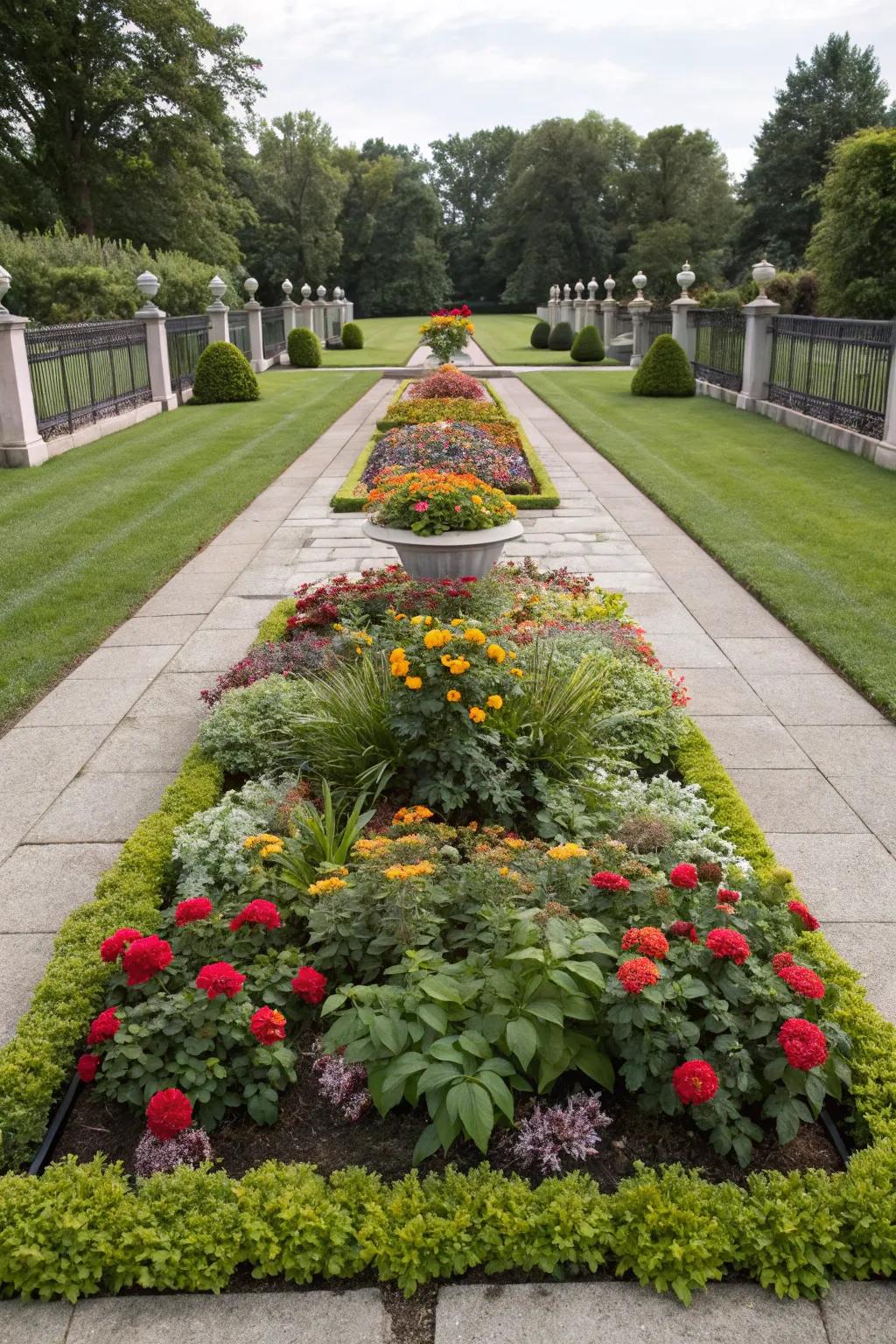 Balance and symmetry develop a harmonious garden.