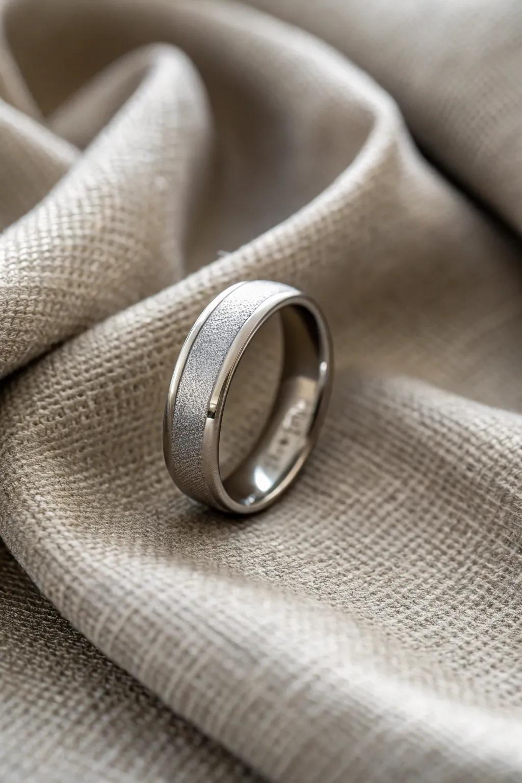 An elegant flat finish ring showcasing subtle sophistication.